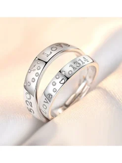 Minimalist Couple Plain Rings