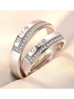 Minimalist Couple Plain Rings