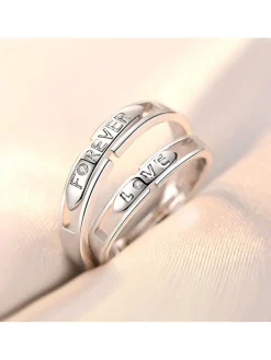 Minimalist Couple Plain Rings