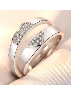 Minimalist Couple Plain Rings