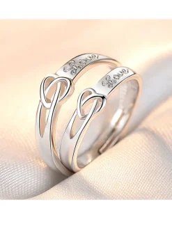 Minimalist Couple Plain Rings