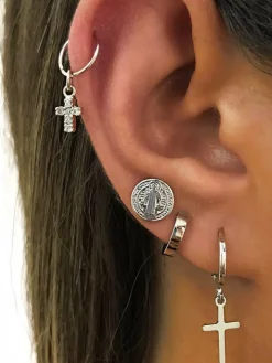 Minimalist Cross Earrings Set