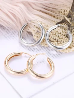 Minimalist Geometric Circle Earings