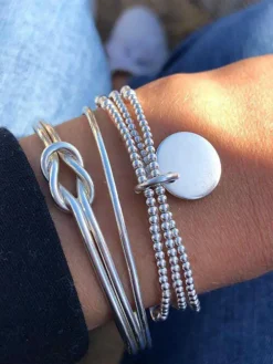 Minimalist Knotted Beaded Bracelet