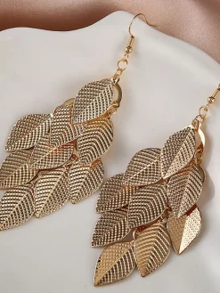 Minimalist Layer Leaf Earrings