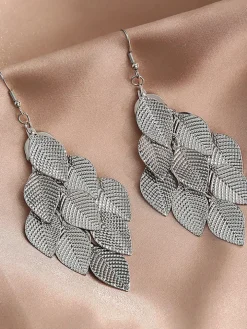 Minimalist Layer Leaf Earrings