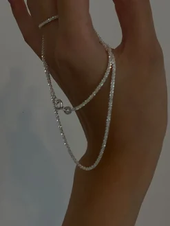 Minimalist Rhinestone Glitter Necklace