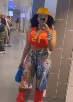 Multicolor Artistic Pocket Denim Shorts