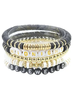 Multicolor Letter Bead Bracelet Polymer Clay Set