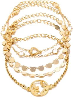 Multilayer Chian Bracelets Anklet