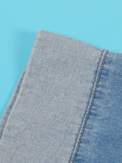 Multiple Pockets Denim Utility Jumpsuit