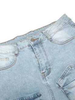 Multi-Pocket Straight Leg Jeans