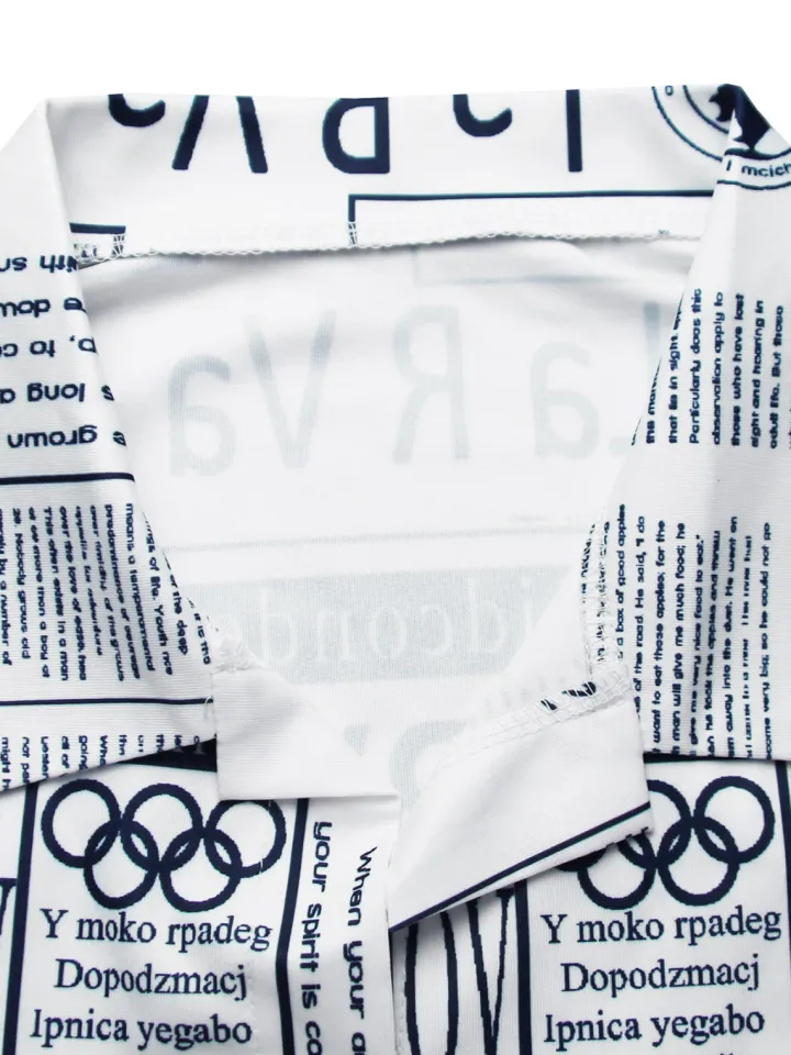 Newspaper Print Blazer Belted Pants Set