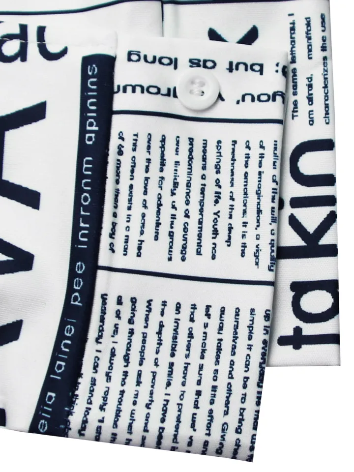 Newspaper Print Blazer Belted Pants Set