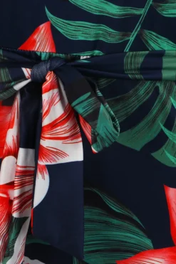 Off Shoulder Floral Rainbow Short Jumpsuit