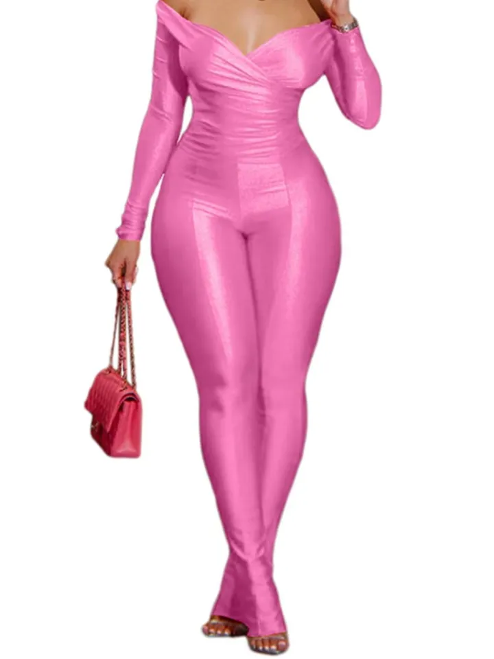 Off Shoulder Tops Flared Pant Sets