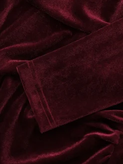 Off Shoulder Velvet Split Maxi Dress