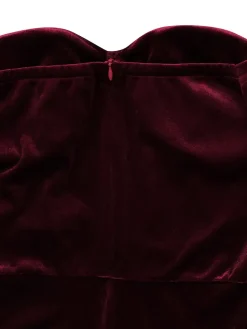 Off Shoulder Velvet Split Maxi Dress