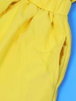 One-Shoulder Ruched Petal Cutout Dress