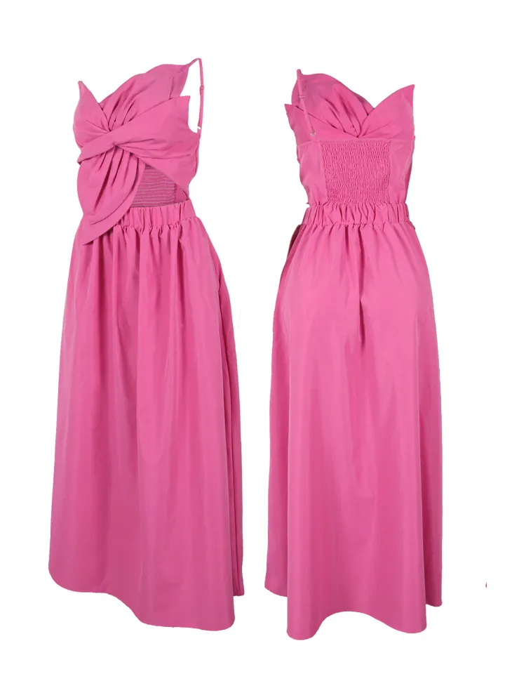 One-Shoulder Ruched Petal Cutout Dress