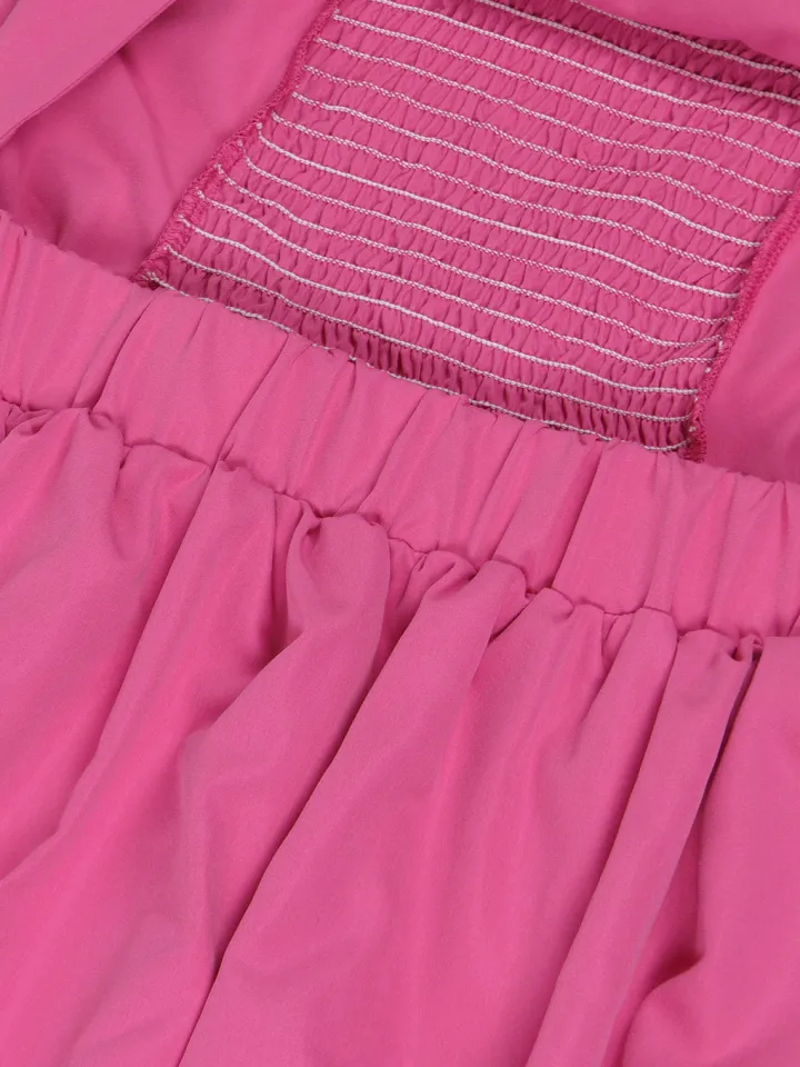 One-Shoulder Ruched Petal Cutout Dress