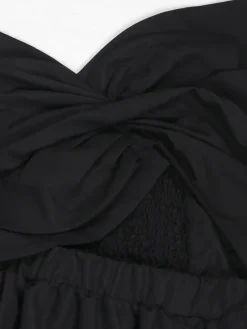 One-Shoulder Ruched Petal Cutout Dress