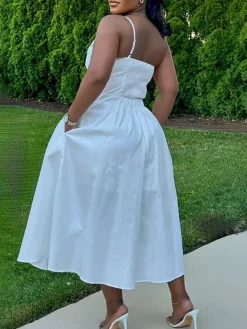 One-Shoulder Ruched Petal Cutout Dress