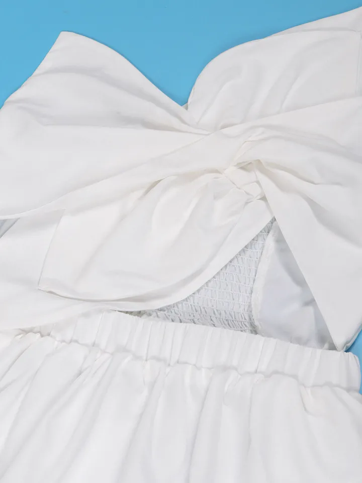 One-Shoulder Ruched Petal Cutout Dress