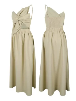 One-Shoulder Ruched Petal Cutout Dress