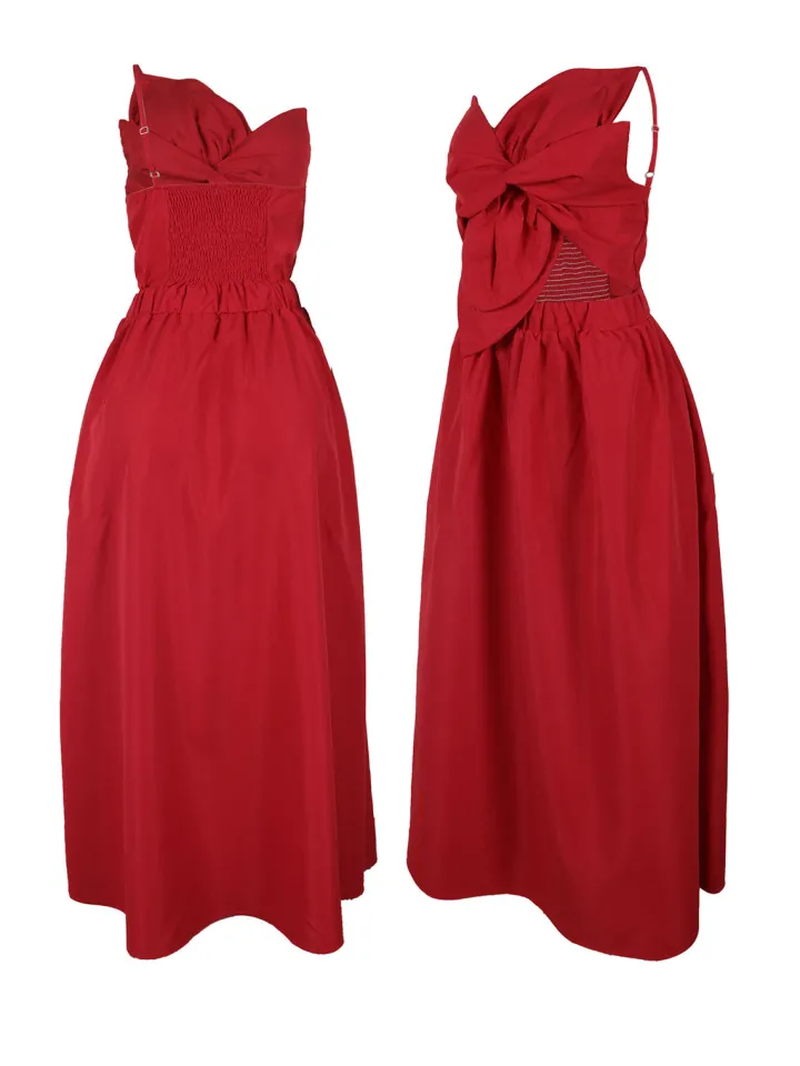 One-Shoulder Ruched Petal Cutout Dress