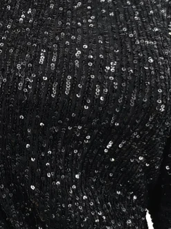 One-Shoulder Sequin Wrap Midi Dress