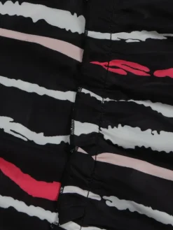 One-Shoulder Striped Backless Maxi Dress