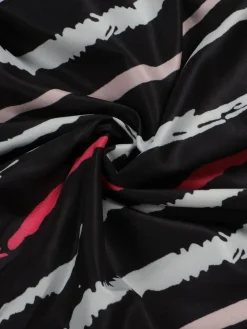 One-Shoulder Striped Backless Maxi Dress