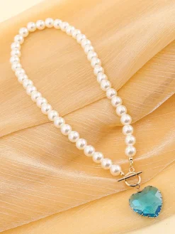 Pearl Heart Pendant Necklace