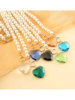 Pearl Heart Pendant Necklace