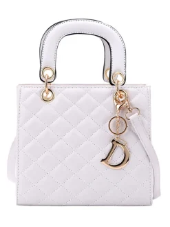 Pendant Simple Quilted Crossbody Bag
