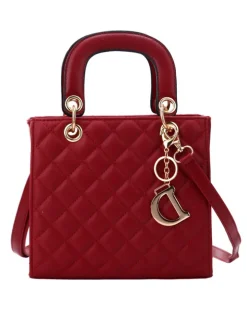 Pendant Simple Quilted Crossbody Bag