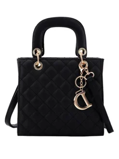 Pendant Simple Quilted Crossbody Bag
