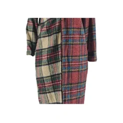 Plaid Patchwork Woolen Coat