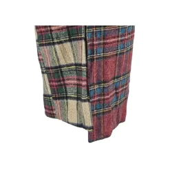 Plaid Patchwork Woolen Coat