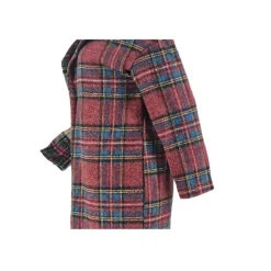 Plaid Patchwork Woolen Coat