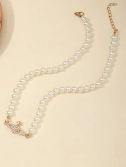 Planet Pendant Pearl Necklaces
