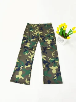 Plus Size Camouflage Print Long Pants
