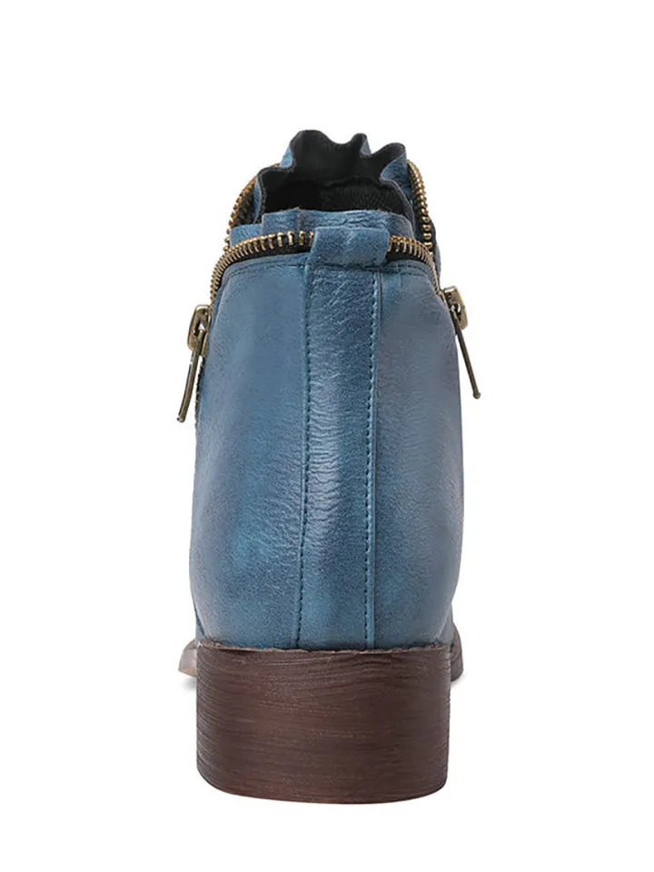 Plus Size Chelsea Side Zipper Ankle Boots