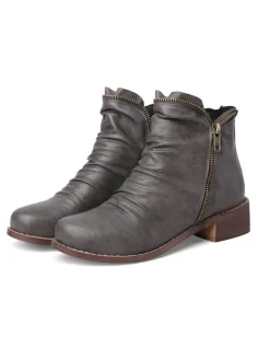 Plus Size Chelsea Side Zipper Ankle Boots