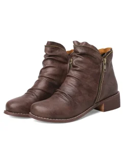 Plus Size Chelsea Side Zipper Ankle Boots