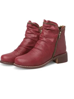 Plus Size Chelsea Side Zipper Ankle Boots