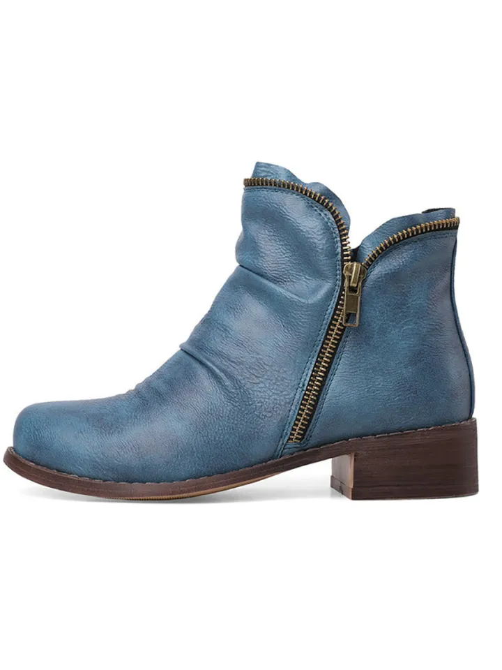 Plus Size Chelsea Side Zipper Ankle Boots