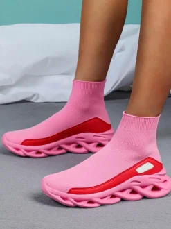 Plus Size Knit Slip-On Sock Sneakers