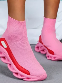 Plus Size Knit Slip-On Sock Sneakers